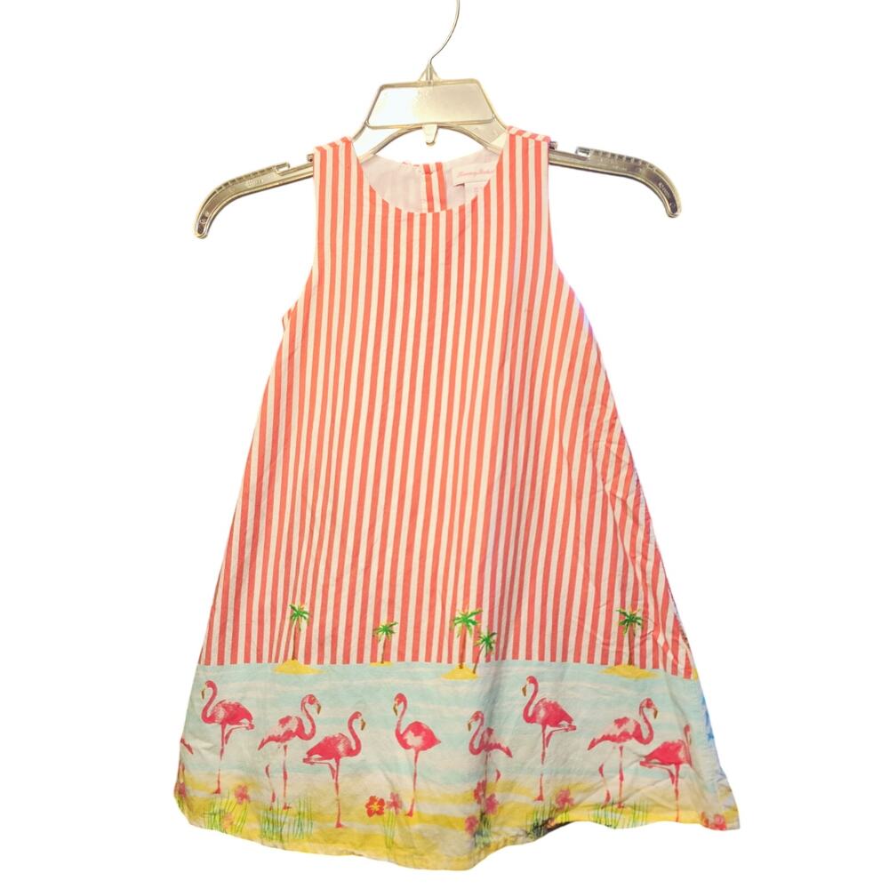 Tommy Bahama Girls' Flamingo Striped Dress - Excellent Condition